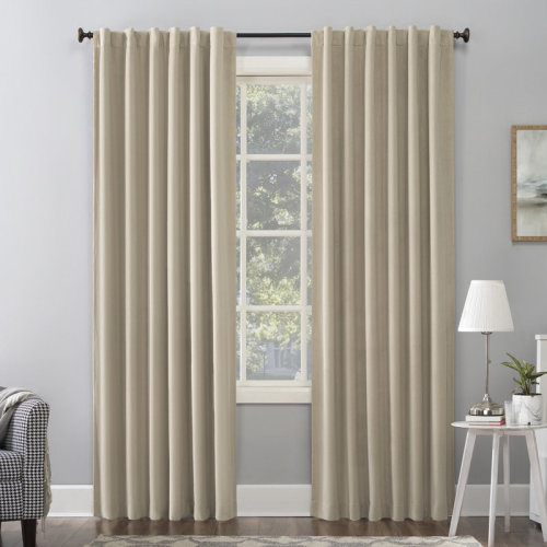 Sun Zero Velvet Noise Reducing Thermal Extreme 100% Blackout Back Tab Curtain Panel & Reviews | Wayfair