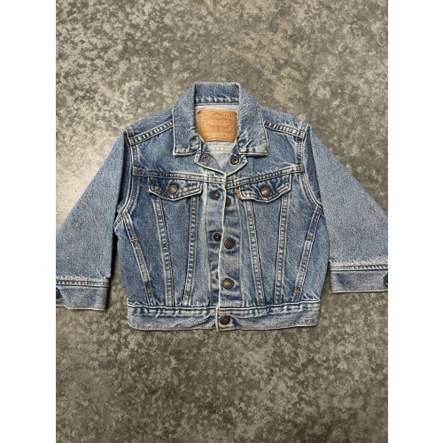 Vintage Little Levi’s Orange Tab Denim Jean Jacket Size 3T