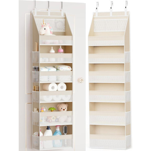 Latitude Run® Over-The-Door Hanging Organizer, 6-Shelf Closet Storage With 13 Mesh Pockets, 55?Lb Capacity For Bathroom, Bedroom, And Dorm | Wayfair