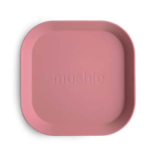 Mushie Baby Square Dinnerware Plates, Set of 2