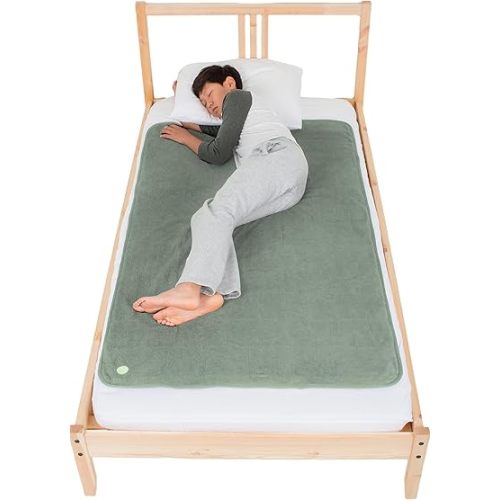 PeapodMats Bedwetting & Incontinence Waterproof Bed Mat - Reusable Underpad. Secure Placement & Breathable. Washable. Enviro Friendly 3x5 (Sage) Mattress Protector & Pee Pad for Kids & Adults