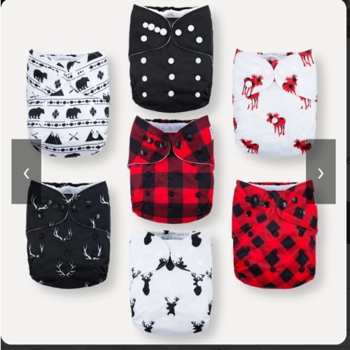 Buffalo Plaid cloth diapers