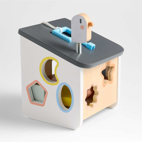 Sweet Cocoon Wooden Bird House Kids Shape Sorter Toy