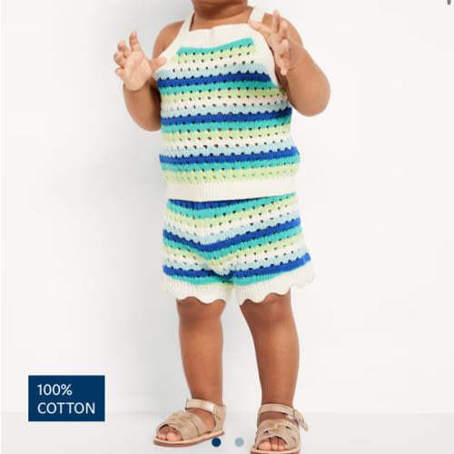 Crochet-Knit Tank Top and Shorts Set for Baby | Old Navy