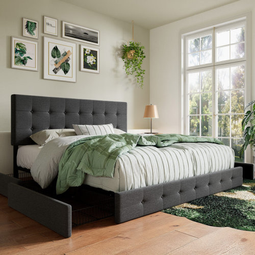 Winston Porter Deyani Low Profile Storage Platform Bed & Reviews | Wayfair