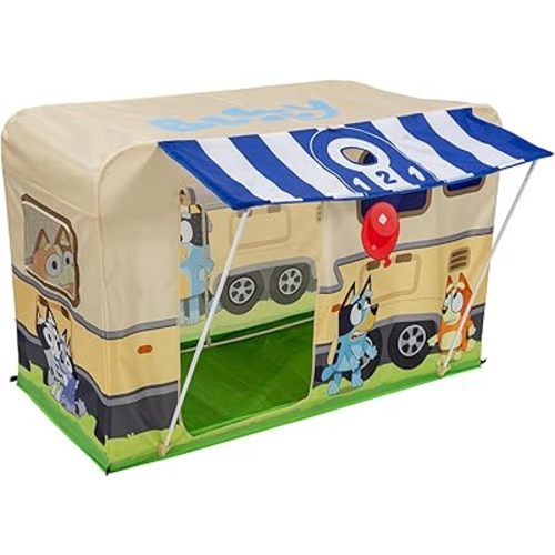 BLUEY Camping Activity Fort | Indoor and Outdoor Play House Toy for Kids | Includes Five Activities a Puppet Theater and Working Light