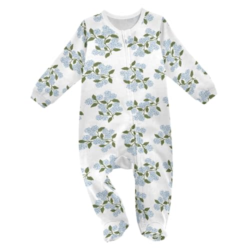 KICPOAY Baby Girl One Piece Footie, Infant Romper Sleeper Baby Boy Play Footed, 0-24 Months