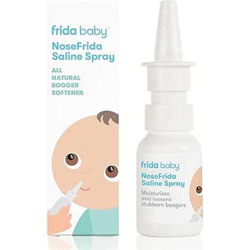 Frida Baby NoseFrida Saline Mist Spray, Baby Saline Nasal Spray Decongestant for Allergy Relief and Congestion Relief to Soften Nasal Passages, 0.68 fl oz