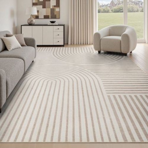 MontVoo Modern Geometric High-Low Washable Area Rug