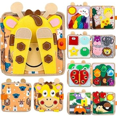 Busy Book for 1 Year Old:Quiet Books for Toddlers 1-3,Poke A Dot Books for Toddlers 1-3,Trending Gifts for 1 Year Old Boy Or Girl