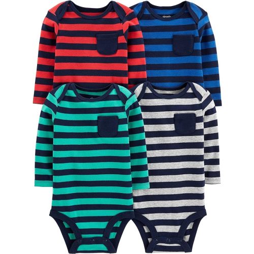 Simple Joys by Carter's Baby Boys' 4-pack Long-sleeve Bodysuit
