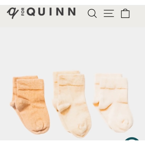 Pure (no dye) Kids Socks | 98% Organic Cotton – Q for Quinn