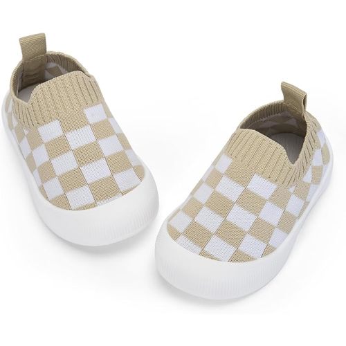 BACSAC Baby Toddler Unisex Infant Shoes Boys Girls Beige Mesh Breathable Non-Slip Soles 6-36 Months