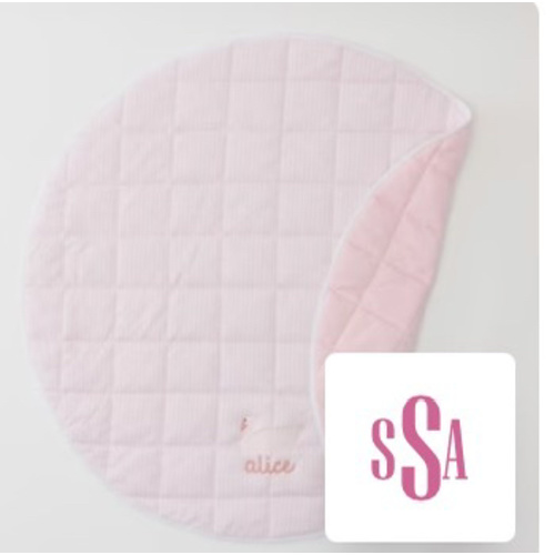 Tummy Time Mat light pink stripe