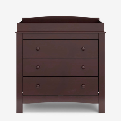 Graco Noah 3 Drawer Changing Table Dresser (Espresso) – GREENGUARD Gold Certified, Includes Interlocking Drawer System