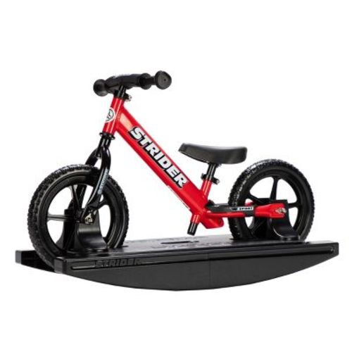 Strider 12” Sport Bike (Red) + Rocking Base