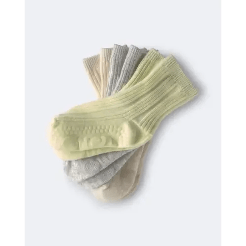 Toddler 3-Pack Crew Socks - Cream/Heather Grey/Yellow - Otter Avenue | Carter's