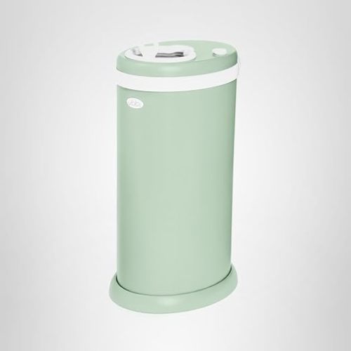 Ubbi Steel Diaper Pail, Odor Locking, No Special Bag Required, Award-Winning, Registry Must-Have, Sage Green