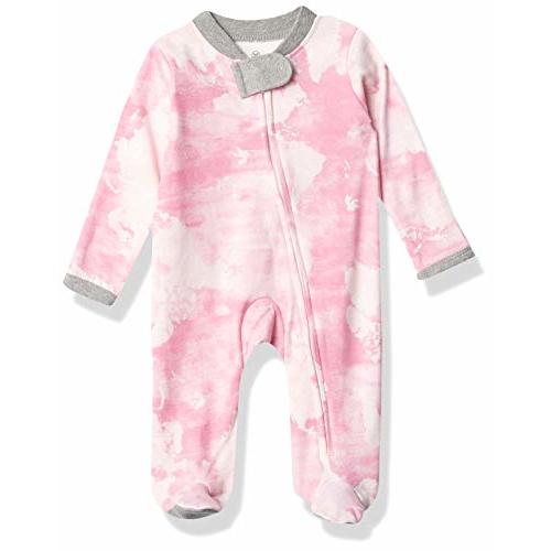HonestBaby Sleep & Play Footed One-Piece Pajama Sleeper 100% Organic Cotton, Baby Girls