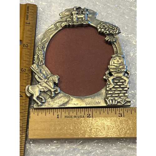 Vintage Pewter Humpty Dumpty Frame: Nursery Rhyme Decor (3 x 2.5")