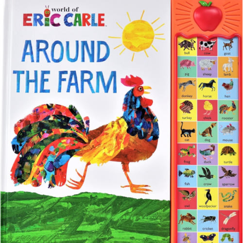 World of Eric Carle, Around the Farm 30-Button Animal Sound Book - Great for First Words - PI Kids