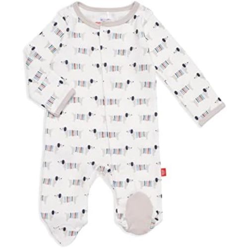 Magnetic Me Footie Pajamas - 100% Organic Cotton Baby Pajamas - Quick Magnetic Fastener Sleeper for Baby Boy and Girl