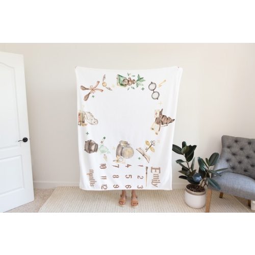 Wizard Milestone Baby Blanket Wizard Baby Blanket Wizard - Etsy