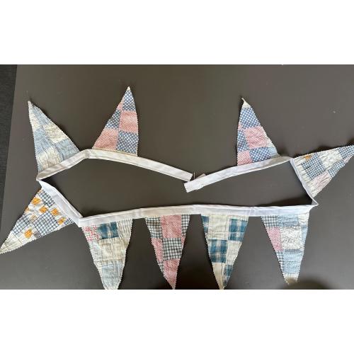 Summer plaid garland, quilt garland, summer banner, summer bunting banner