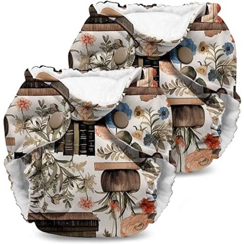 Kanga Care Lil Joey Newborn All in One AIO Cloth Diaper (2pk) Novela 4-12lbs