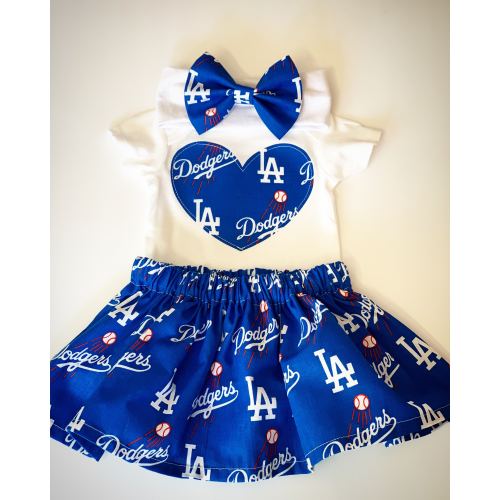 Dodger skirt. HEADBAND SOLD SEPARATELY