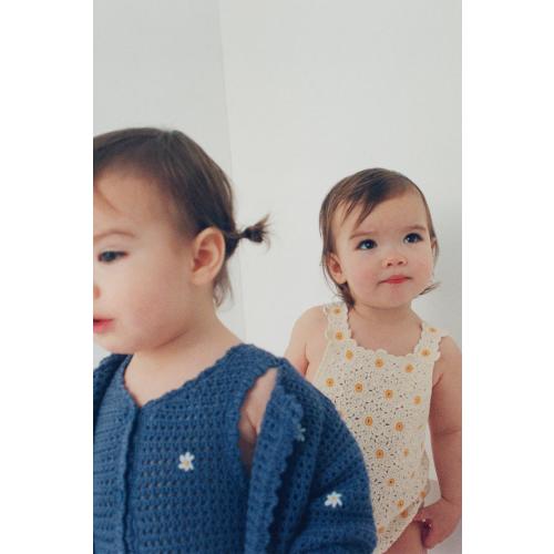 PLAIN CROCHET DAISY ROMPER - Ecru | ZARA United States