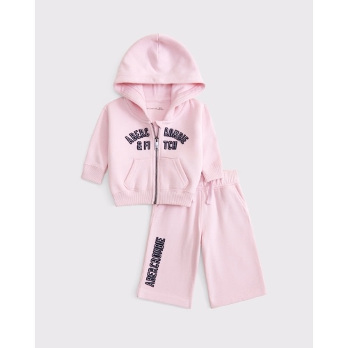 baby logo full-zip hoodie set