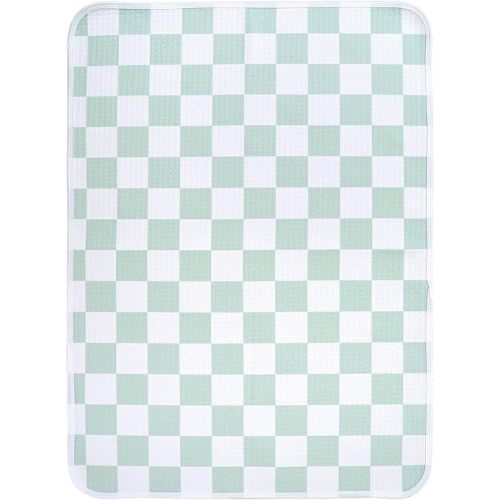 haakaa Waterproof Changing Pad Liners, 100% Cotton, Soft & Breathable (1pc, 19.5" x 27.5" Checkered Days)