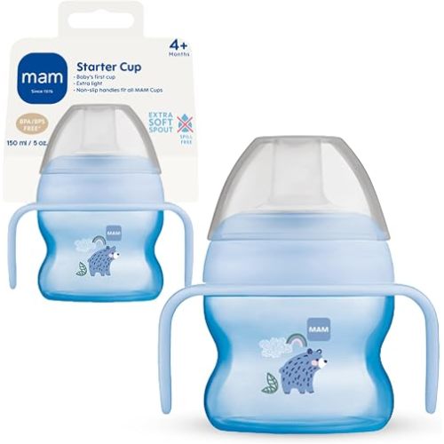 MAM 5oz Starter Sippy Cup, Extra-Soft Spill-Free Spout 4+ Months, 1 Pk
