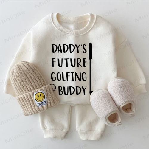 DADDY'S FUTURE GOLFING BUDDY Baby 2-piece White Set