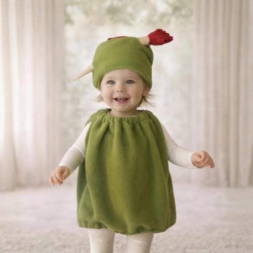 Baby Olive Costume with Hat, Halloween Dress-Up