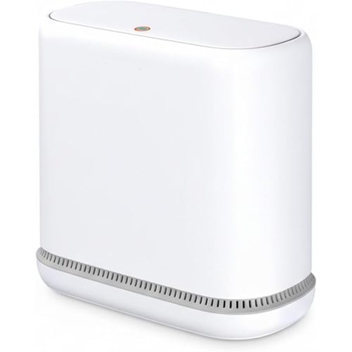 MOPALL Dog Proof Trash Can with Lid, 3.3 Gallon Slim Bathroom Garbage Bin with Inner Bucket, Fits Standard 4 Gallon Bags, Odor Sealing Diaper Pail for Nursery, Modern White Waste Basket, 6.9" Wide