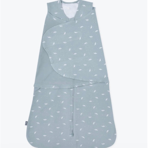 Blue Bird Print Cotton Swaddle Newborn | HALO