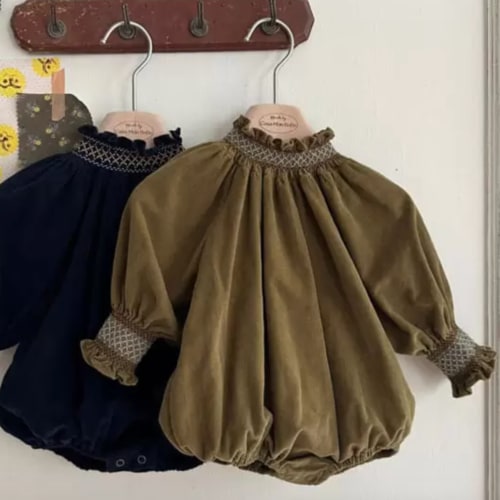 Ava Corduroy Smocked Romper (Two Colours)