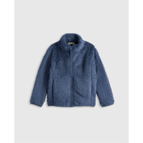 Kids Recycled Sherpa Fleece Jacket - Toddler in Vintage Blue