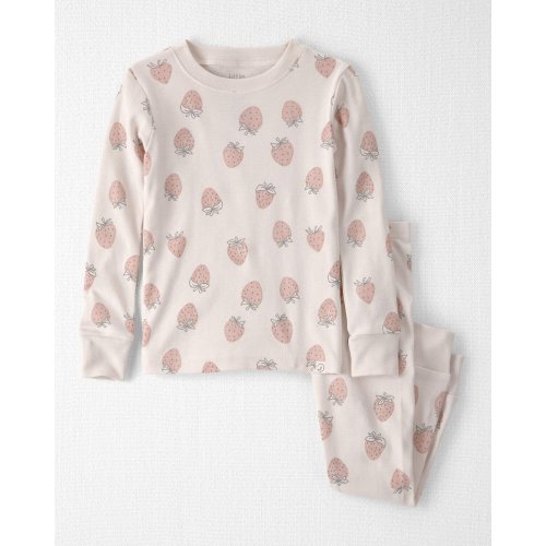 Toddler Girl 2-Piece Organic Cotton Ribbed Pajama Set in Strawberry Print - Little Planet | Carter's