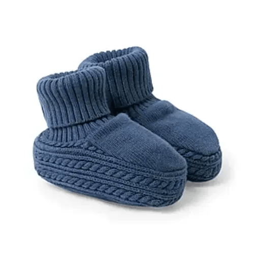 Newborn River Run Blue Baby Sweater Bootie by Janie and Jack