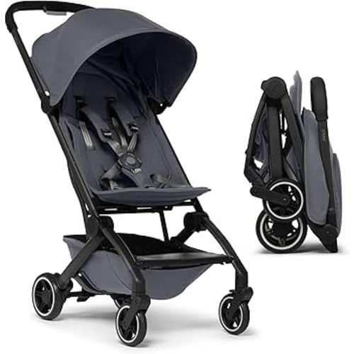 Joolz AER+ Lightweight & Compact Travel Stroller - Portable One-Hand Fold Design - Ergonomic Seat for Infant & Toddler (up to 50 lb) - XXL Sun Hood - Stroller for Airplane -Travel Pouch - Stone Grey