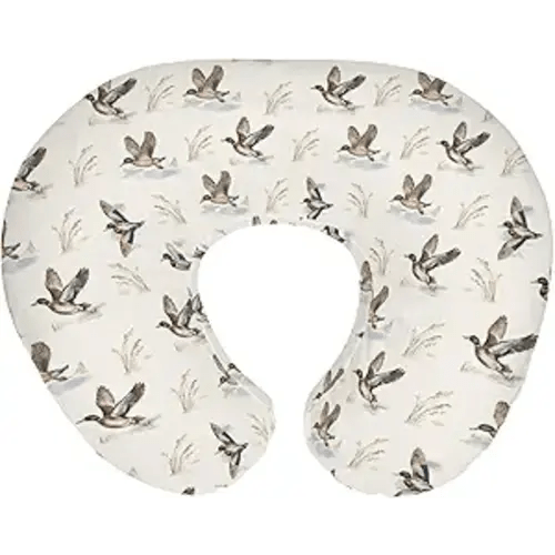 Wild Ducks Mallards Baby Nursing Pillow Covers for Boy Girl Vintage Duck Hunting Nursing Pillow Slipcovers for Breastfeeding Pillows Retro Duck Leaves Pond Soft Stretchy Covers for Newborn Infant