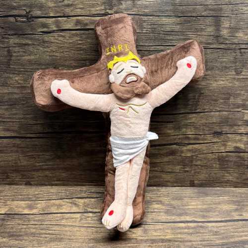 Catholic Plush Crucifix | Catholic Easter Gifts for Kids | Easter Basket Fillers for Catholic Kids | Catholic Kids Gift | Catholic Valentine
