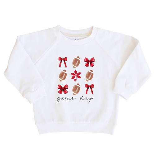 The Ohio State University | Footballs & Bows Kids Graphic Sweatshirts