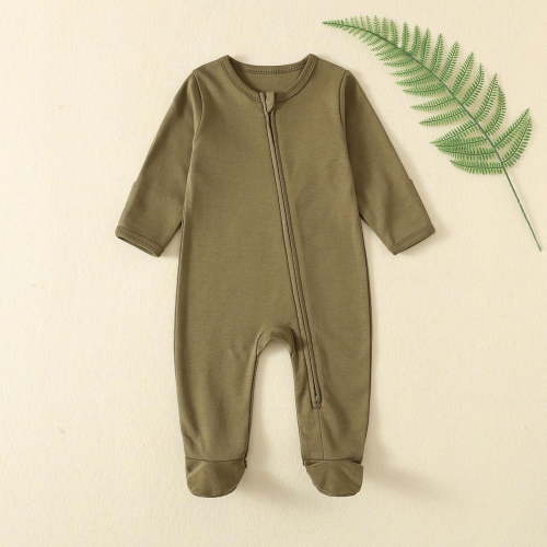 Cowsor Organic Cotton Baby Footie Pajamas Newborn Soft Zip Sleeper