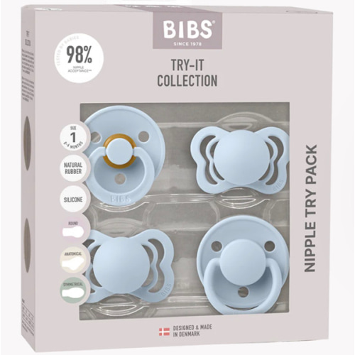 BIBS Baby Blue Try-It Collection: Ideal Pacifier Set – Bibsworld store US