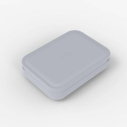 ezpz Baby-Led Travel Bento Box - Pewter: Silicone, BPA-Free, 2-Piece