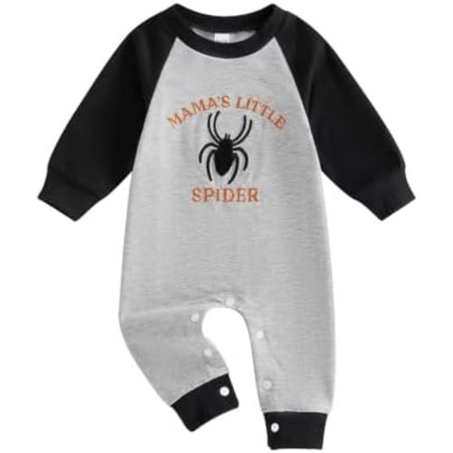 Newborn Baby Boy Halloween Outfit Long Sleeve Romper 0-18M